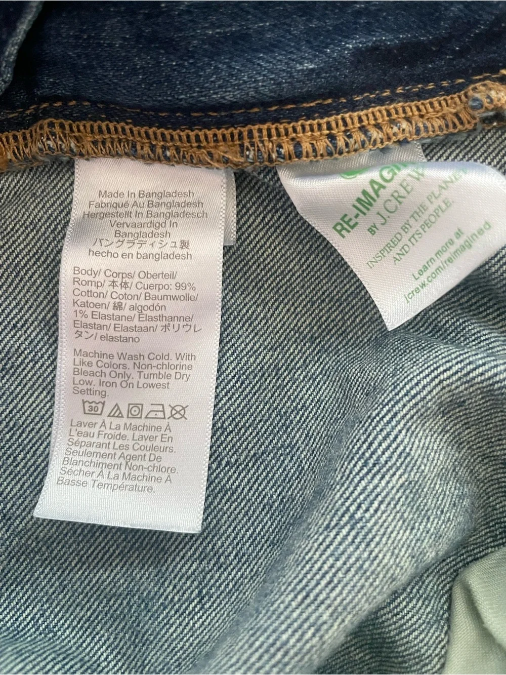 J. Crew Men’s Straight-Leg Jeans in Classic Blue Wash 34x28.
